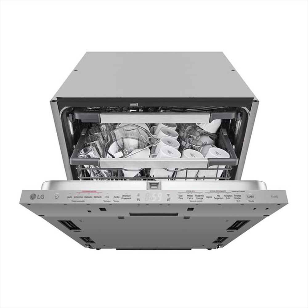 LG - Lavastoviglie QUADWASH DB476TXSW Classe A 14 coper-Noble Steel