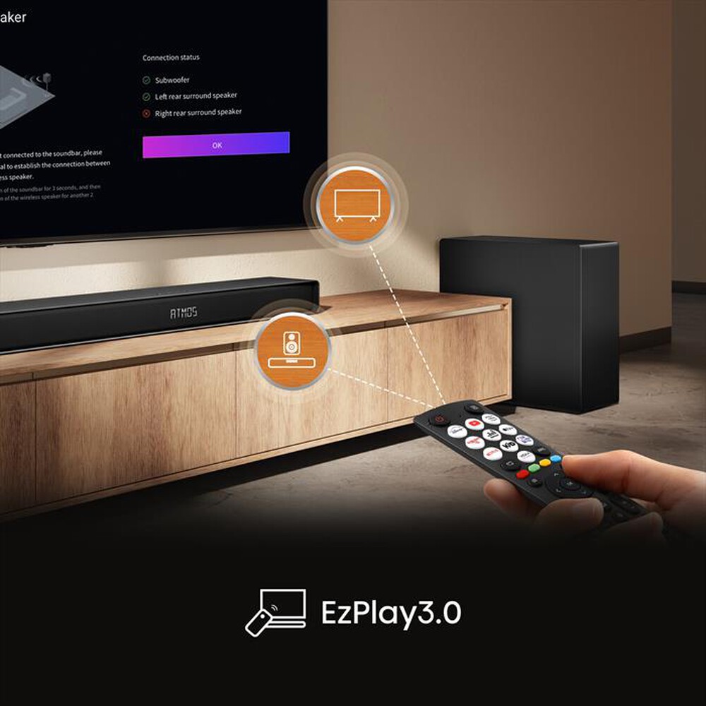 Immagine del prodotto HISENSE - Soundbar 600W + Subwoofer 280W AX5140Q-NERO