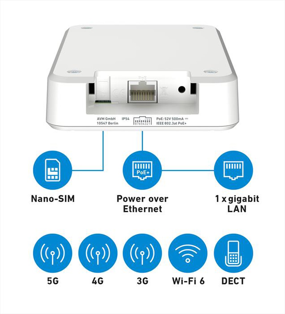"FRITZ! - Modem BOX 6860 5G-bianco/rosso"