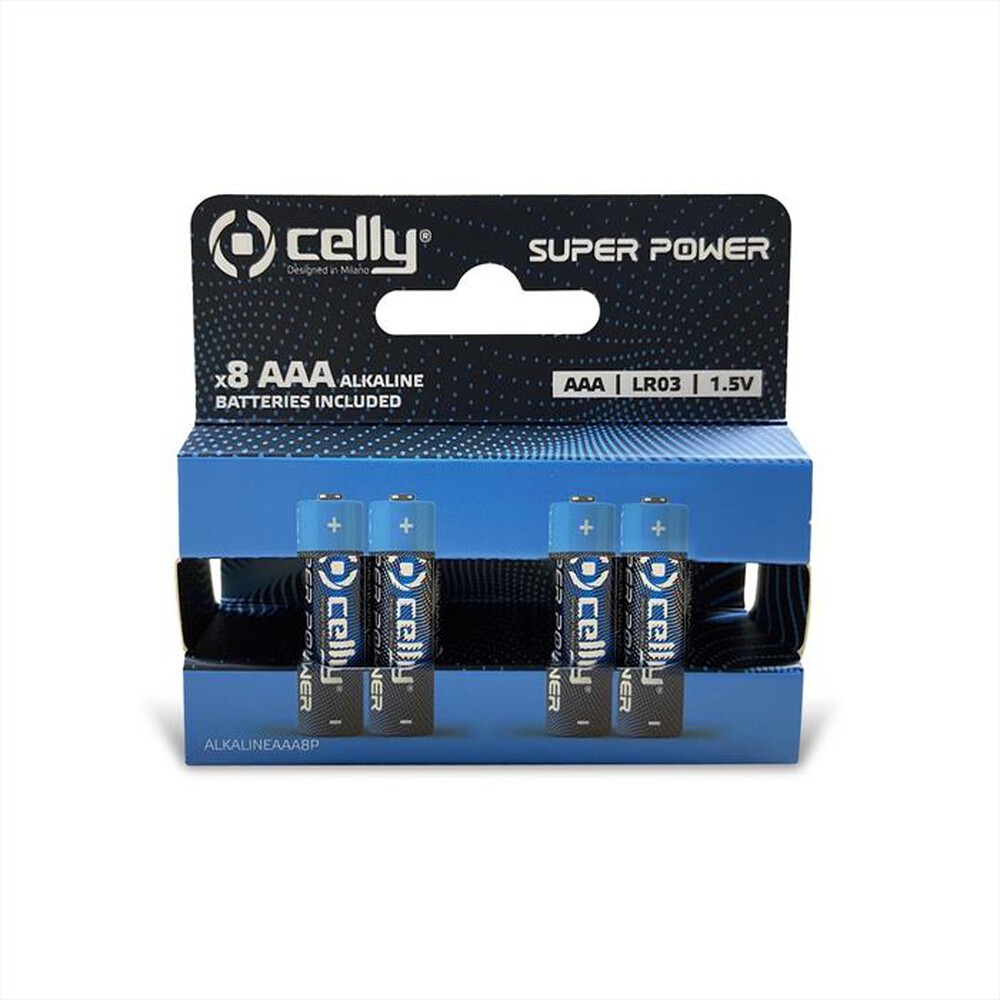 "CELLY - GR ALKALINE AAA MINI STILO 8PZ-Multicolore"