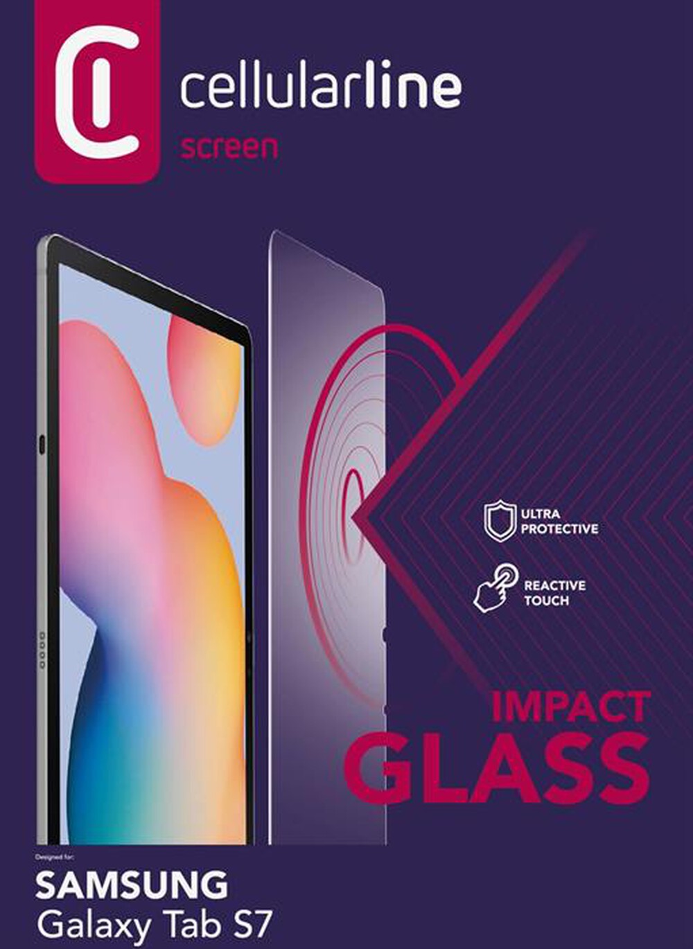 "CELLULARLINE - TEMPGLASSGTABS711T Vetro temperato Galaxy Tab S7-Trasparente"