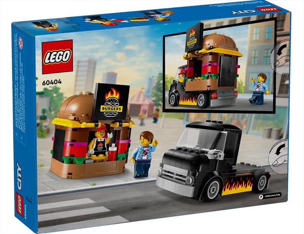"LEGO - CITY Furgone degli hamburger - 60404-Multicolore"