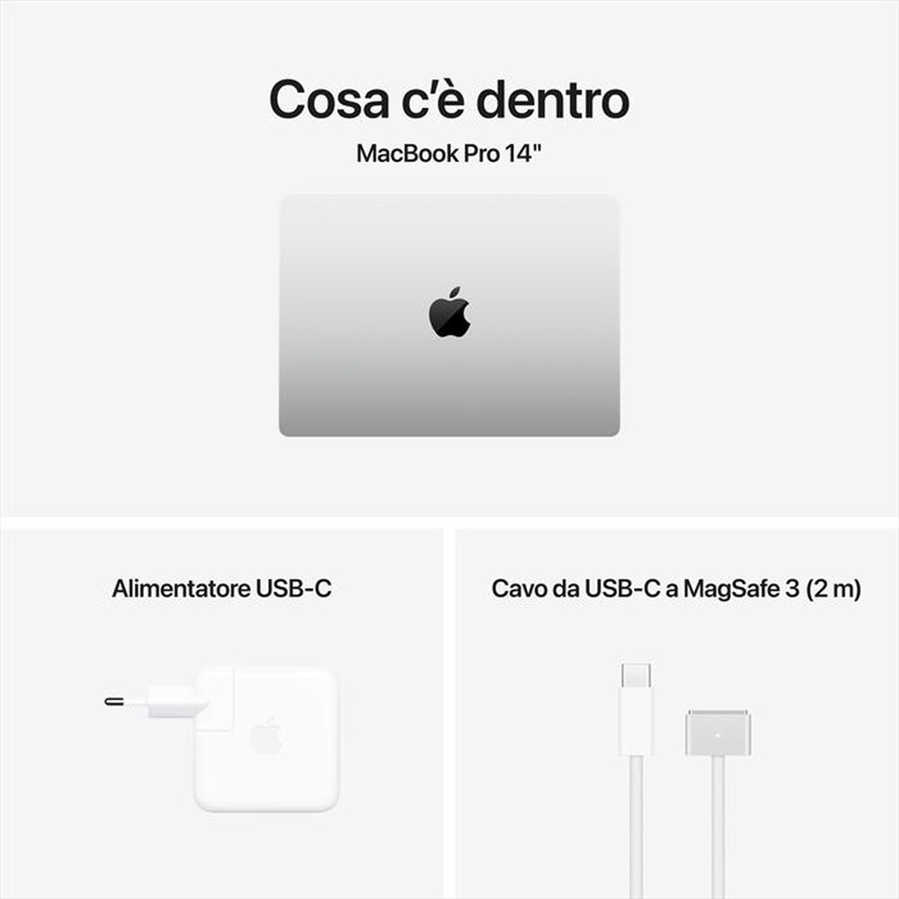 Immagine del prodotto APPLE - MacBook Pro 14'' M4 Core 10 CPU 10 GPU 1TB-Argento