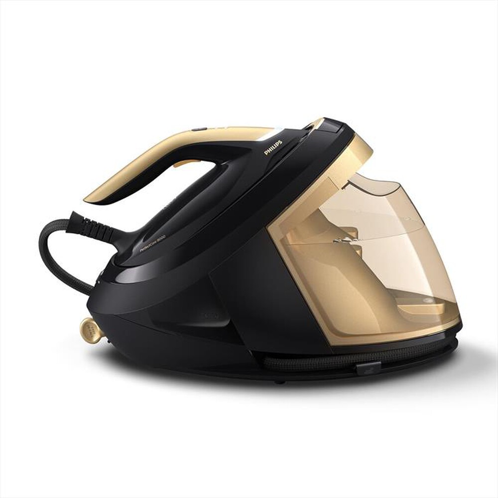 "PHILIPS - Sistema stirante PERFECTCARE SERIE 8000 PSG8140/80-Nero/Oro"