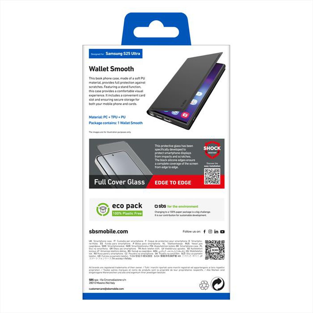 "SBS - Cover TEWALSAS25UK per Samsung S25 Ultra-Nero"