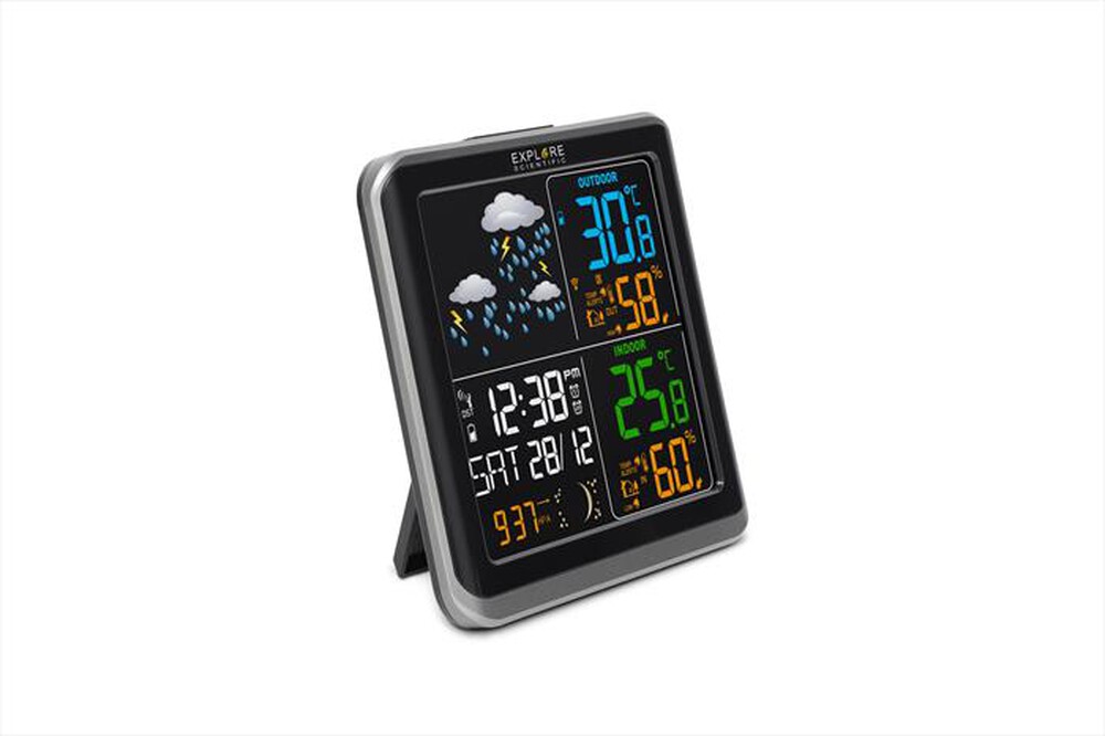 "EXPLORE SCIENTIFIC - WSH4008C STAZIONE METEO RADIO-CONTROLLATA-Nero"