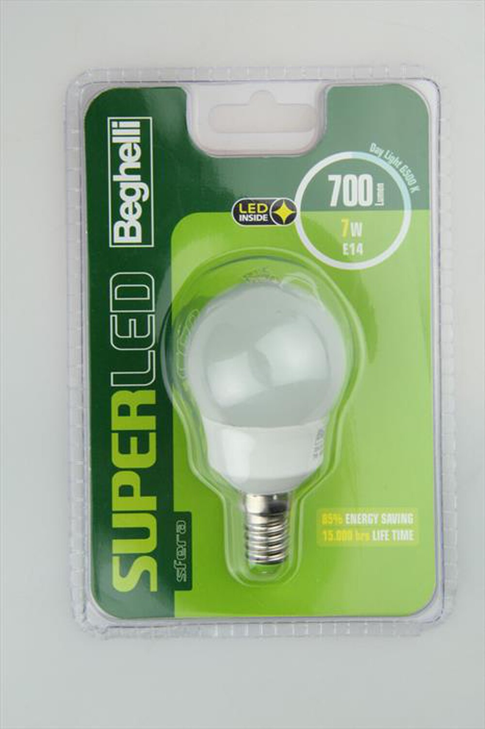 Immagine del prodotto BEGHELLI - SUPERLED SFERA 7W E14 6.5K