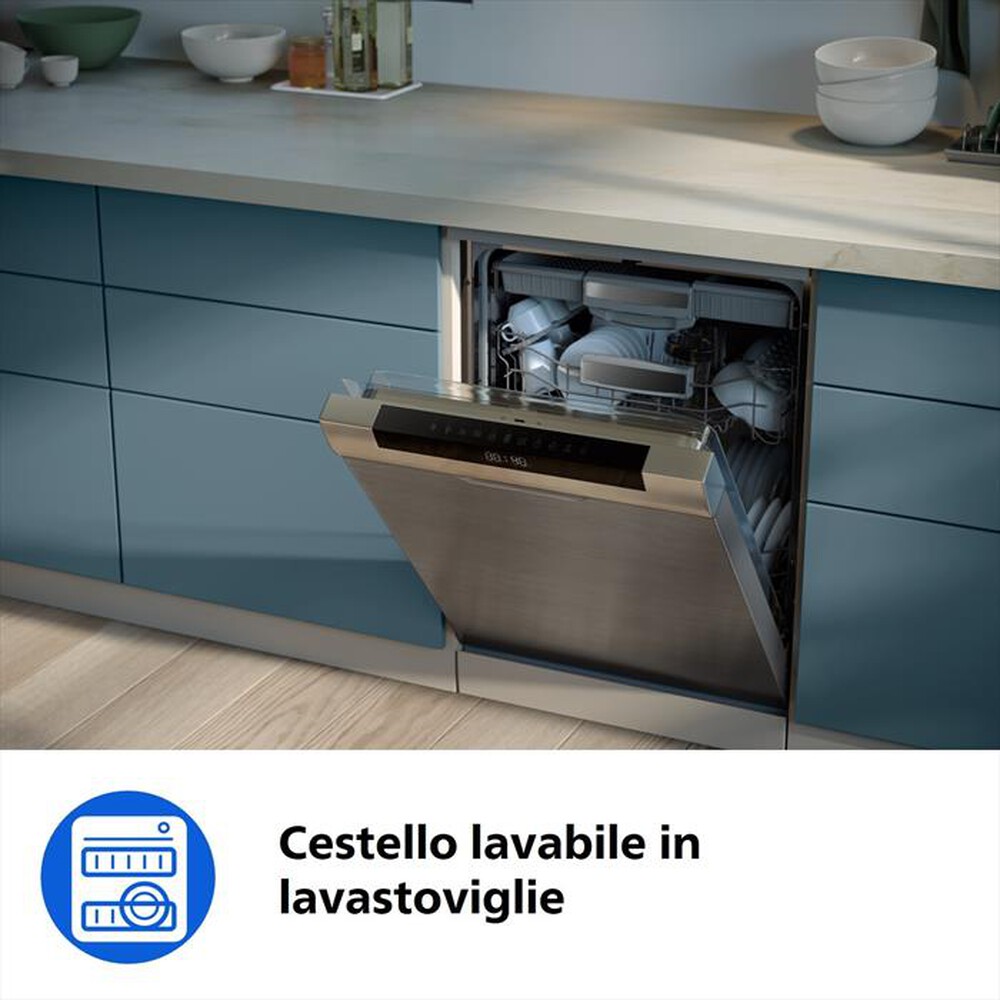 Immagine del prodotto PHILIPS - AIRFRYER SERIE 5000, 7.2L COTTURA VAPORE NA543/00-Nero/Champagne