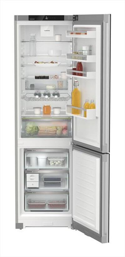 LIEBHERR - Frigorifero combinato CNGBC 5723-22 Classe C 371lt-Vetro nero / Silver