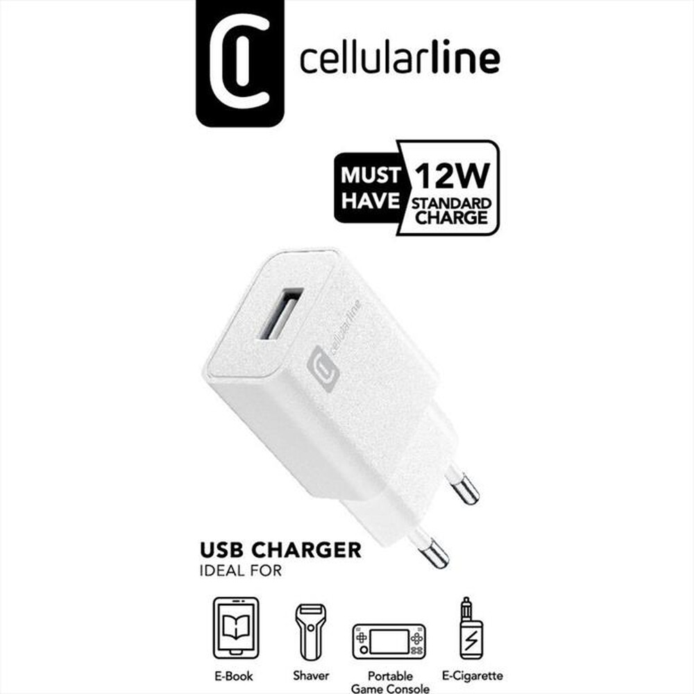Immagine del prodotto CELLULARLINE - Caricatore da rete 12 W, 110/240V-White