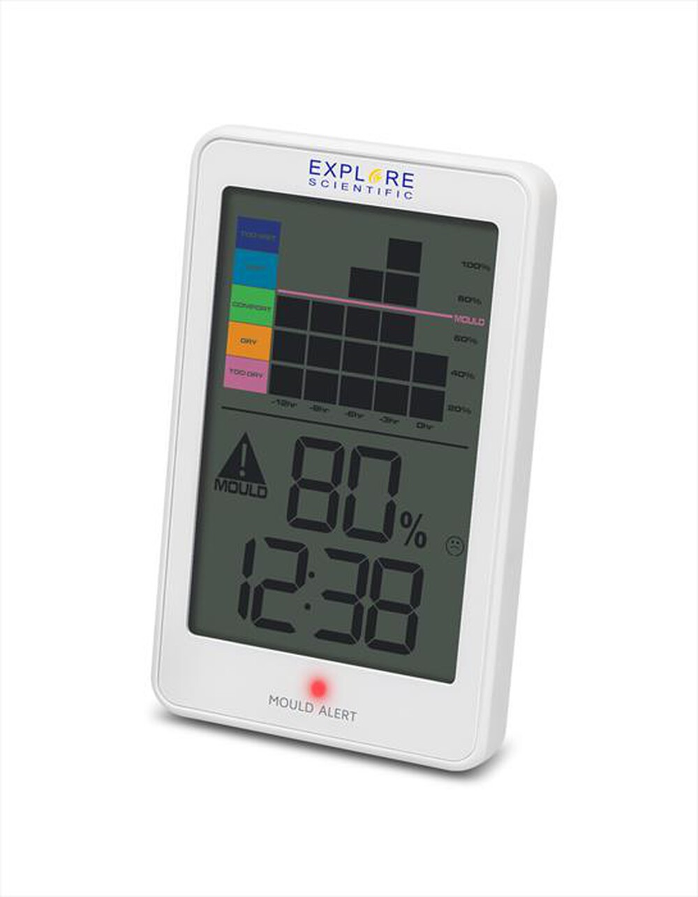 "EXPLORE SCIENTIFIC - WSH1008 TERMO/IGROMETRO CON ALLARME MUFFA-WHITE"