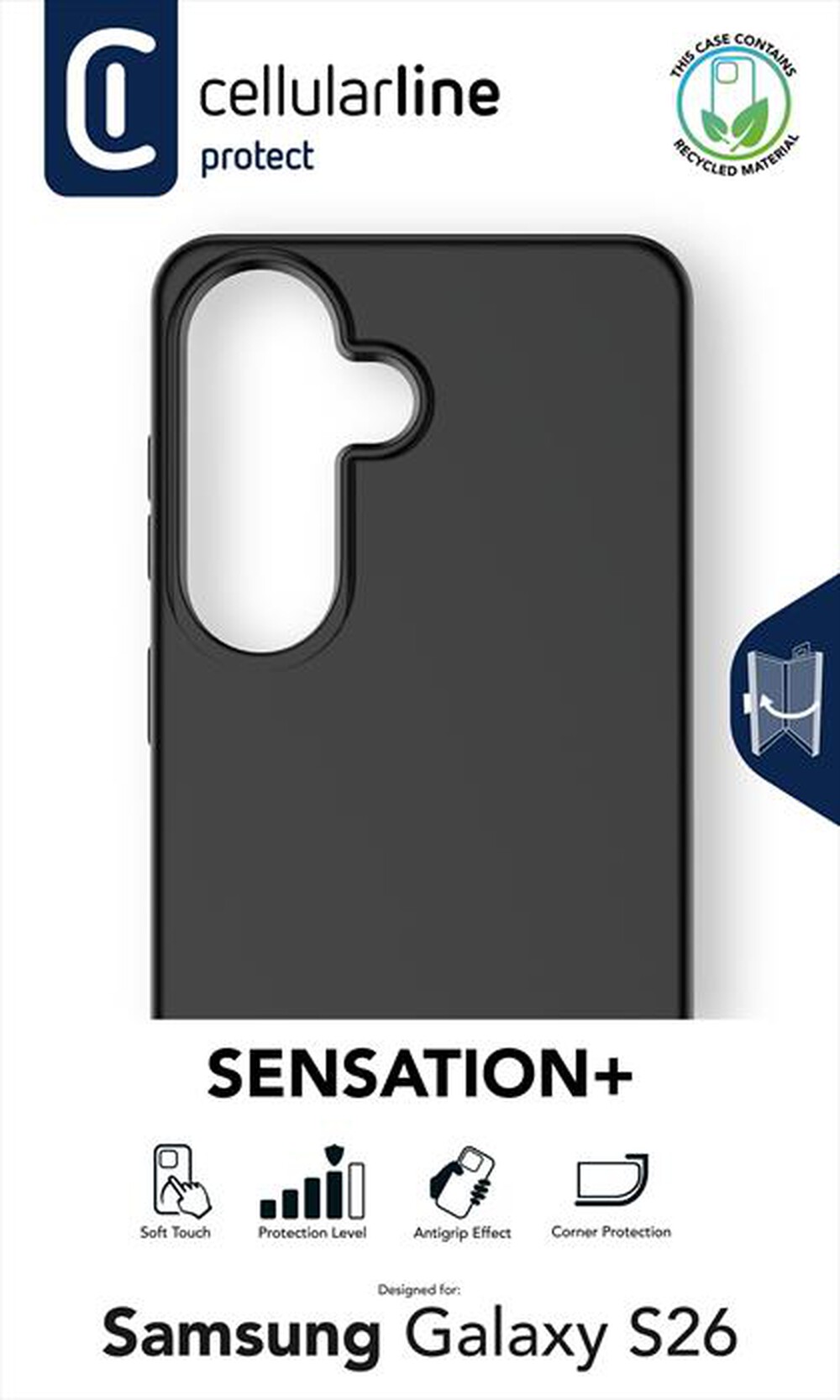 Immagine del prodotto CELLULARLINE - Cover SENSATION per  Galaxy S26-Nero