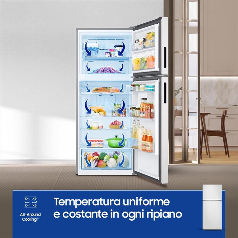 "SAMSUNG - Frigorifero 2 porte RT38CB6624C1ES Classe E 393 lt-COTTA WHITE"