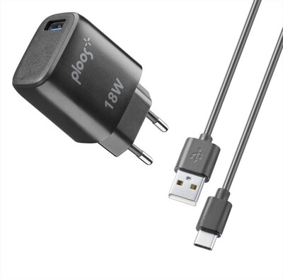 PLOOS - Caricabatterie USB-C ADAPTER 20W - UNIVERSAL-Nero