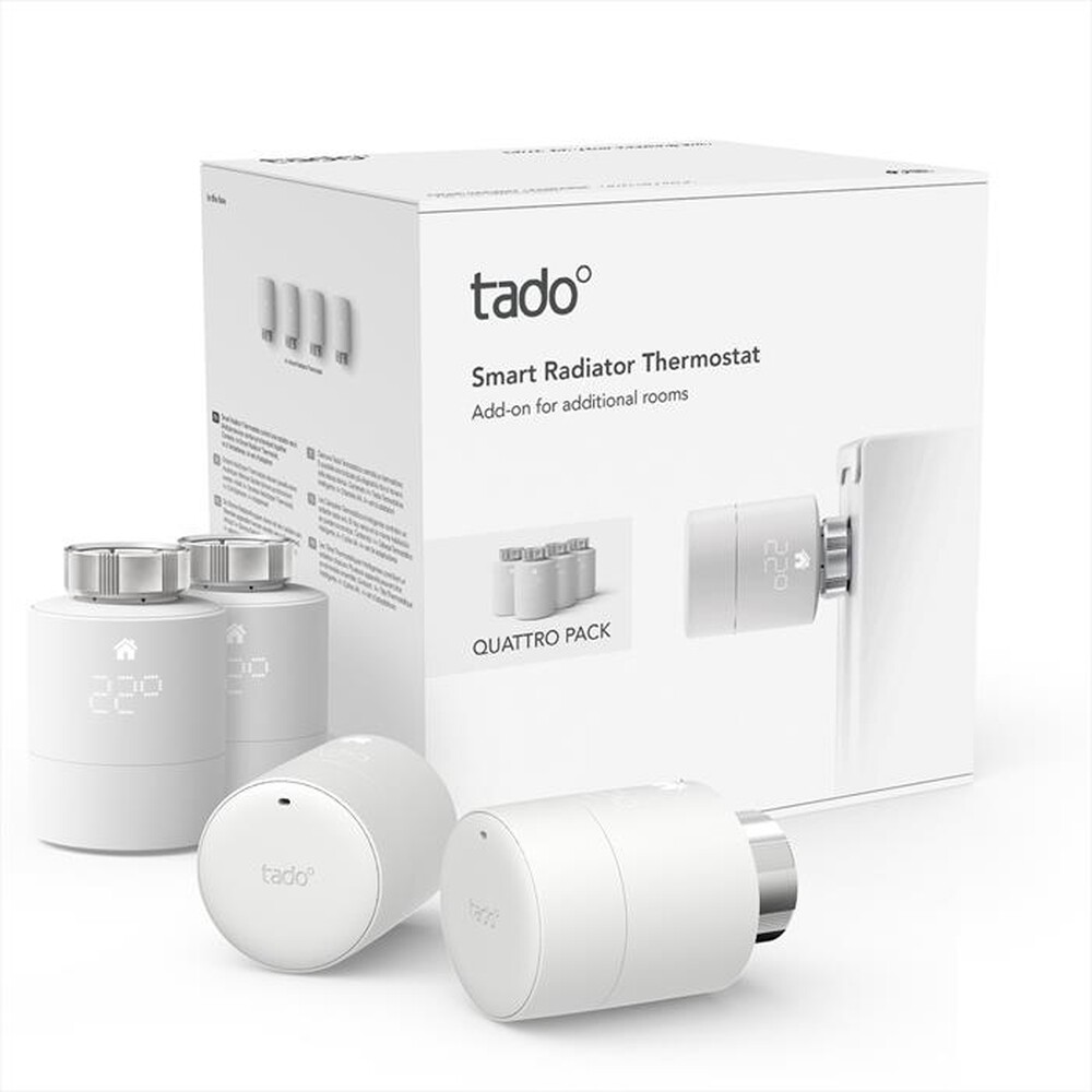 "TADO - KIT 4 Teste Termostatiche Intelligenti-White"