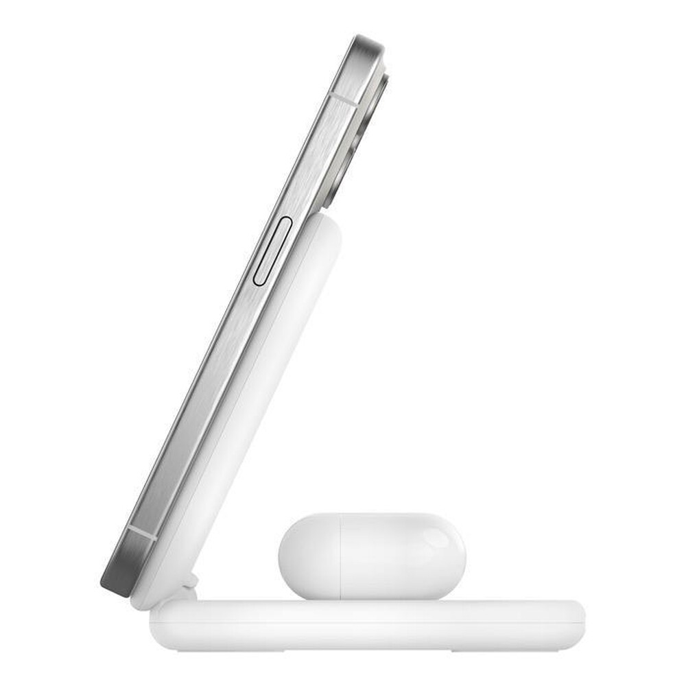 "BELKIN - SUPPORTO DI RICARICA WIRELESS 2IN1 15W QI2-Bianco"