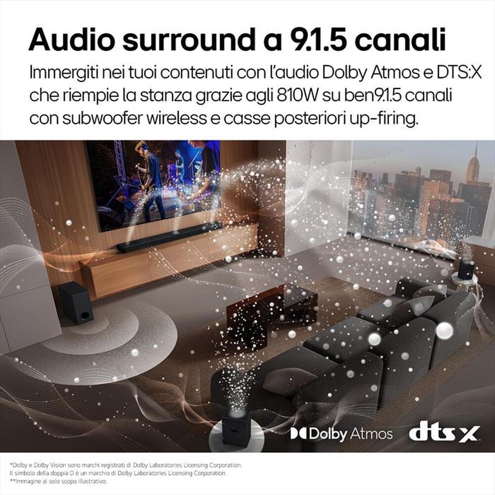 "LG - Soundbar + subwoofer S95TR-Nero"