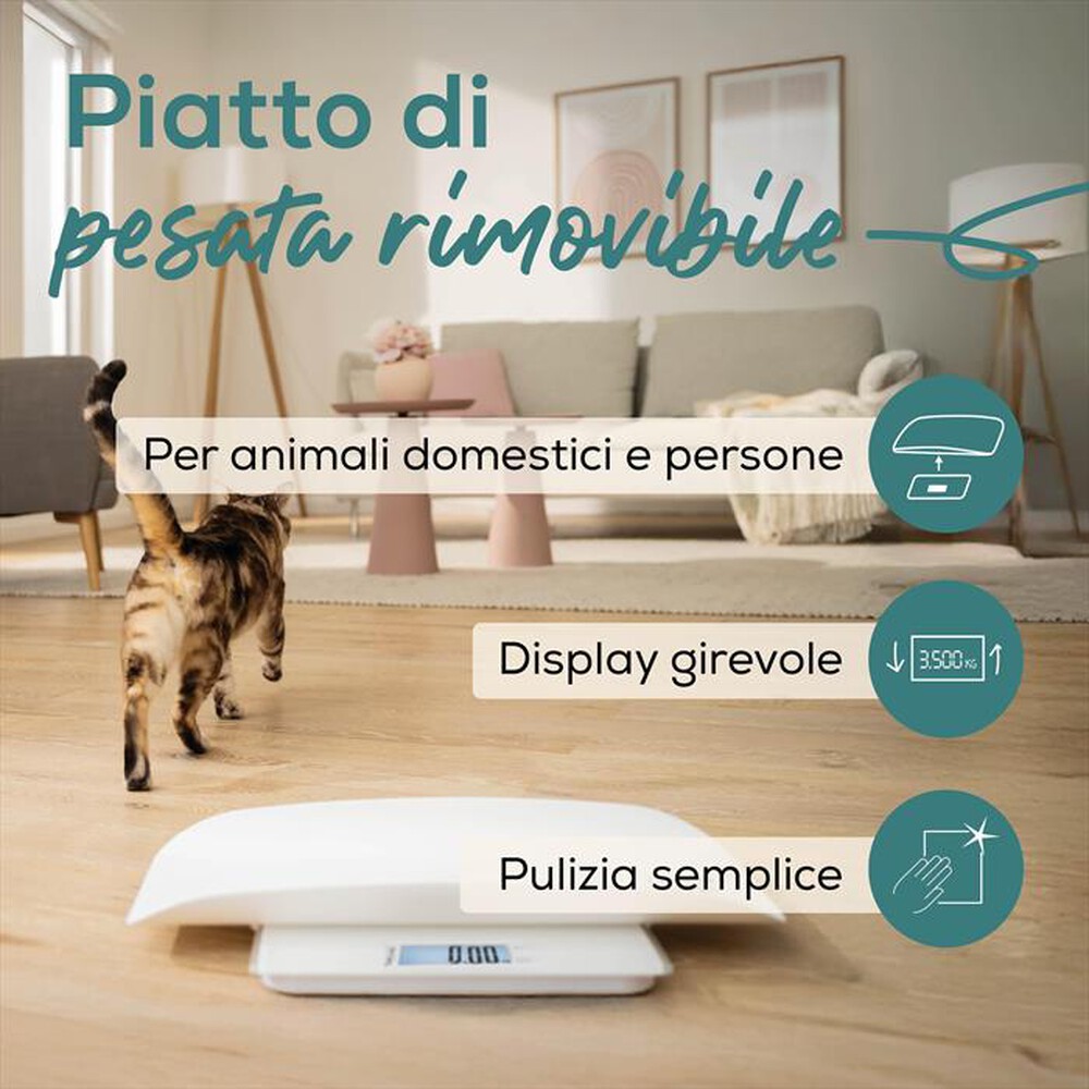 Immagine del prodotto BEURER - Bilancia 2 in 1 pesa-animali PP 170 POLLY-Bianco