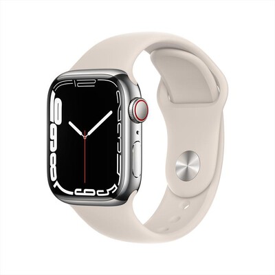 APPLE - Watch Series 7 GPS+Cellular 41mm Acciaio Arg-Cinturino Sport Galassia