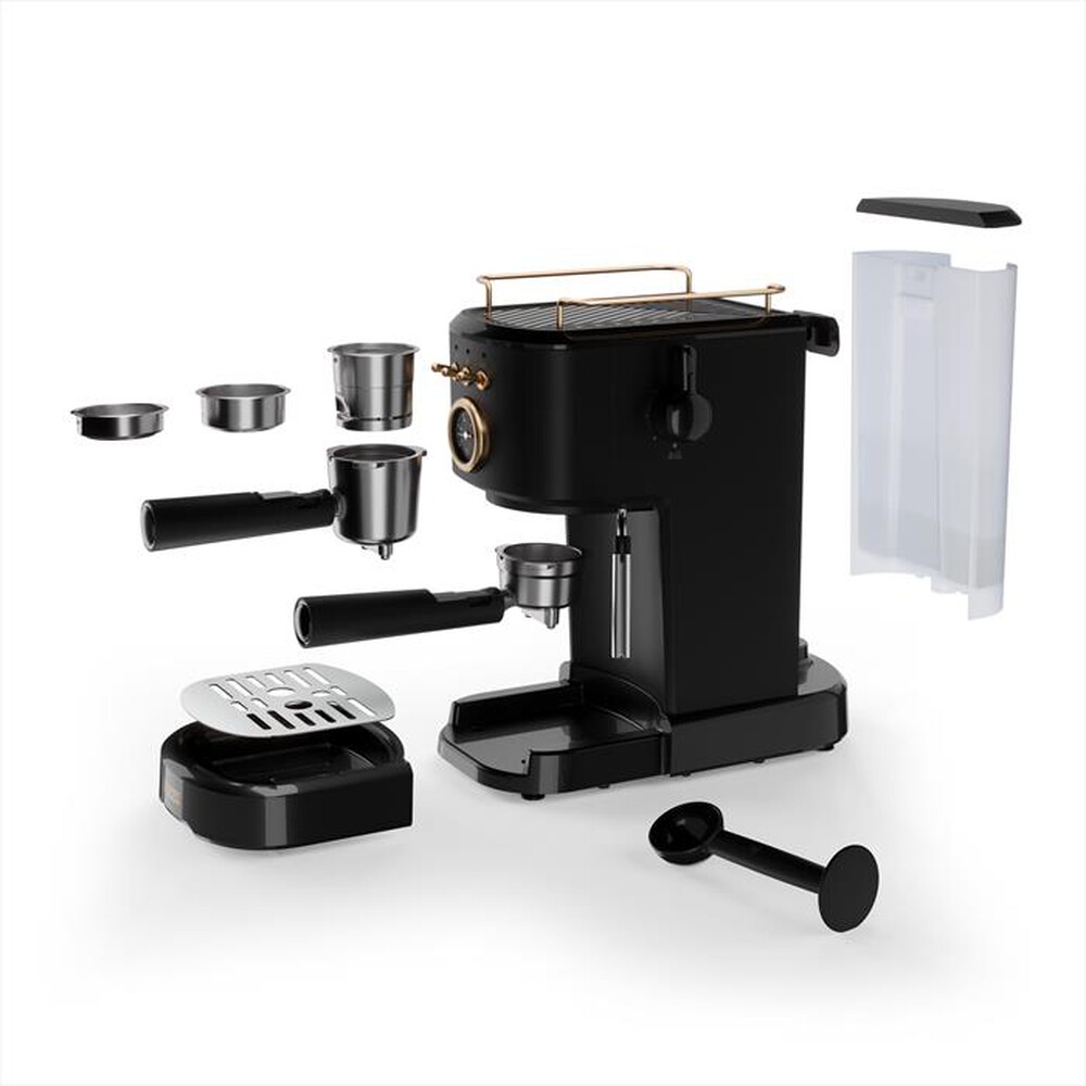"PRINCESS - MACCHINA CAFFE' ESPRESSO 3 IN 1-Nero / Acciaio-Plastica"