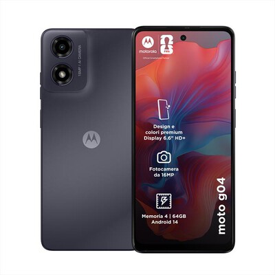 MOTOROLA - Smartphone MOTO G04 4/128GB-Concord Black