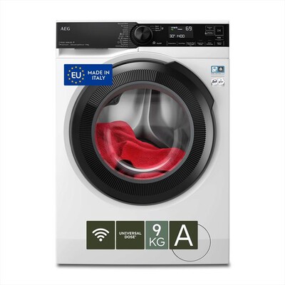 AEG - Lavatrice LR7HEU94BY 9 Kg Classe A-Bianco/obl&ograve; nero