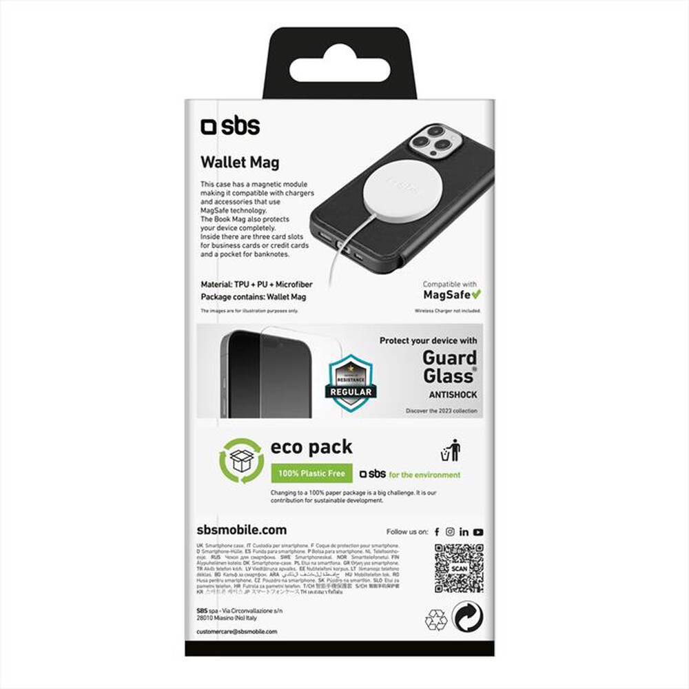 Immagine del prodotto SBS - Wallet Magsafe TEBKMAGSFIP1561PK per iPhone 15 Pro-Nero
