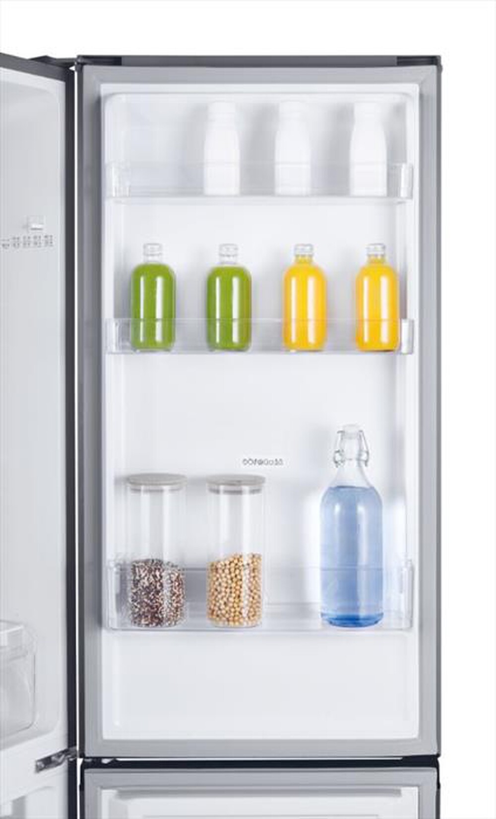 "CANDY - Frigorifero combinato CCH1T518FX Classe F 253 lt-Platino, Stainless steel"