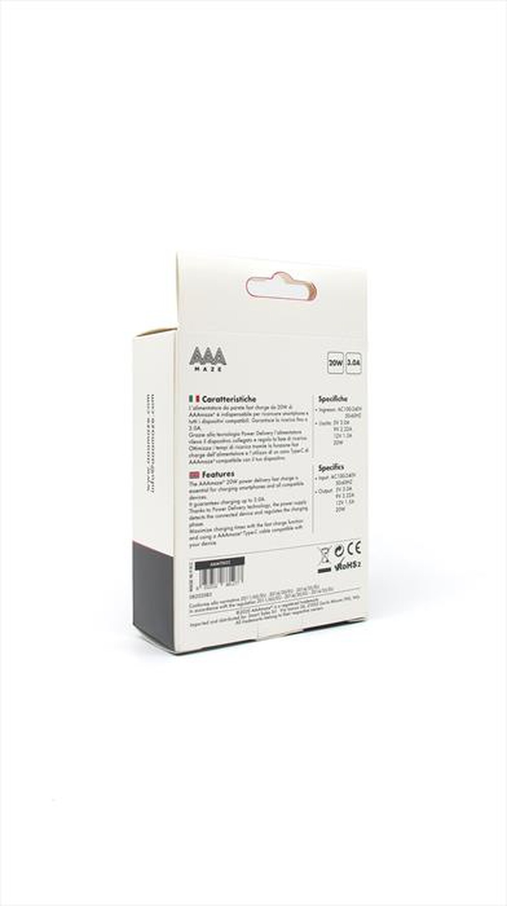 "AAAMAZE - TRAVEL CHG.TYPE-C   PD 20W-Bianco"