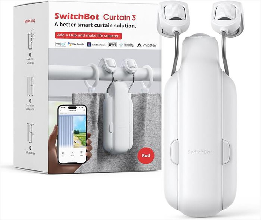 Immagine del prodotto SWITCHBOT - Smart motore elettrico per tende CURTAIN ROD 3-BIANCO