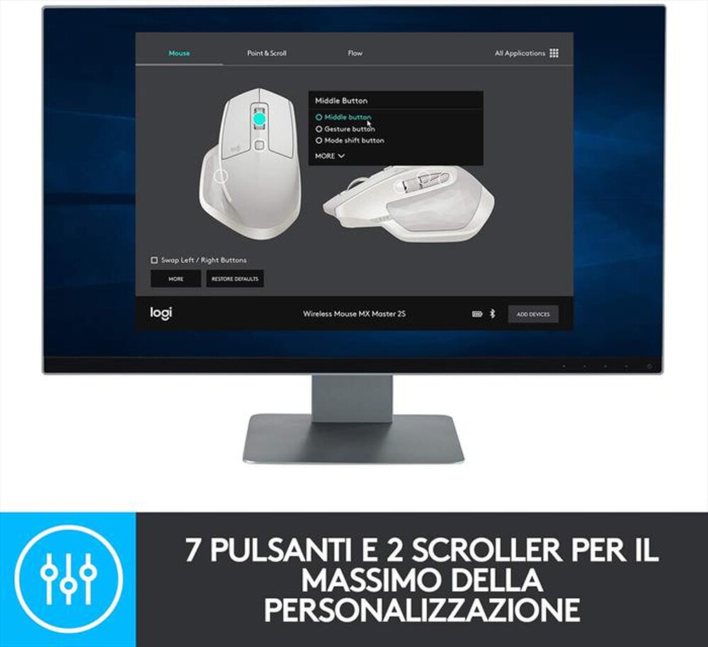 "LOGITECH - Mx Master 2S Graphite-Graphite"