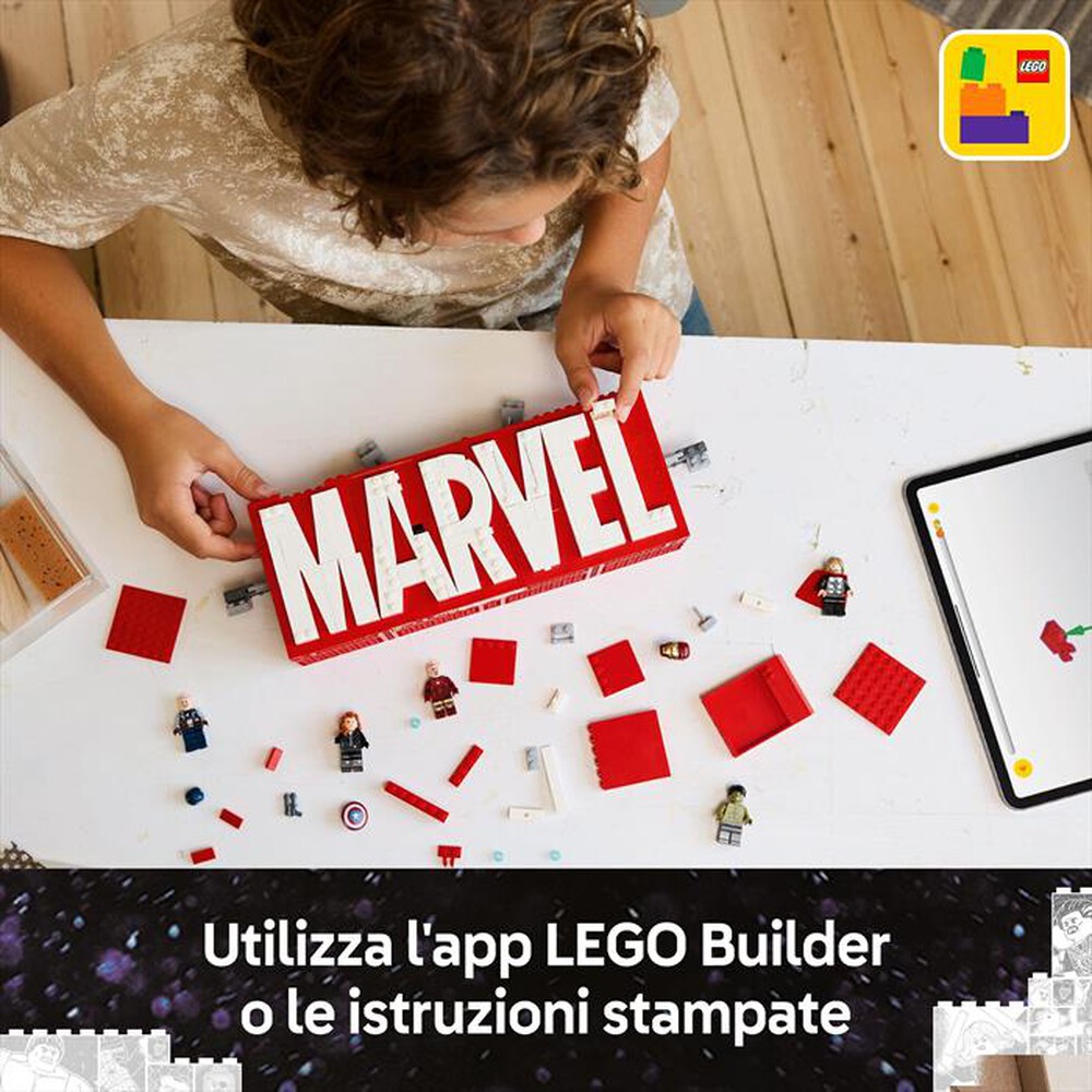 Immagine del prodotto LEGO - SUPER HEROES MARVEL Logo e Minifigure MARVEL 76313