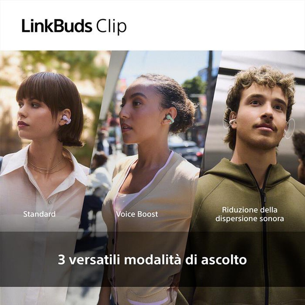 Immagine del prodotto SONY - Auricolari wireless LinkBuds Clip WFLC900G.CE7-Green
