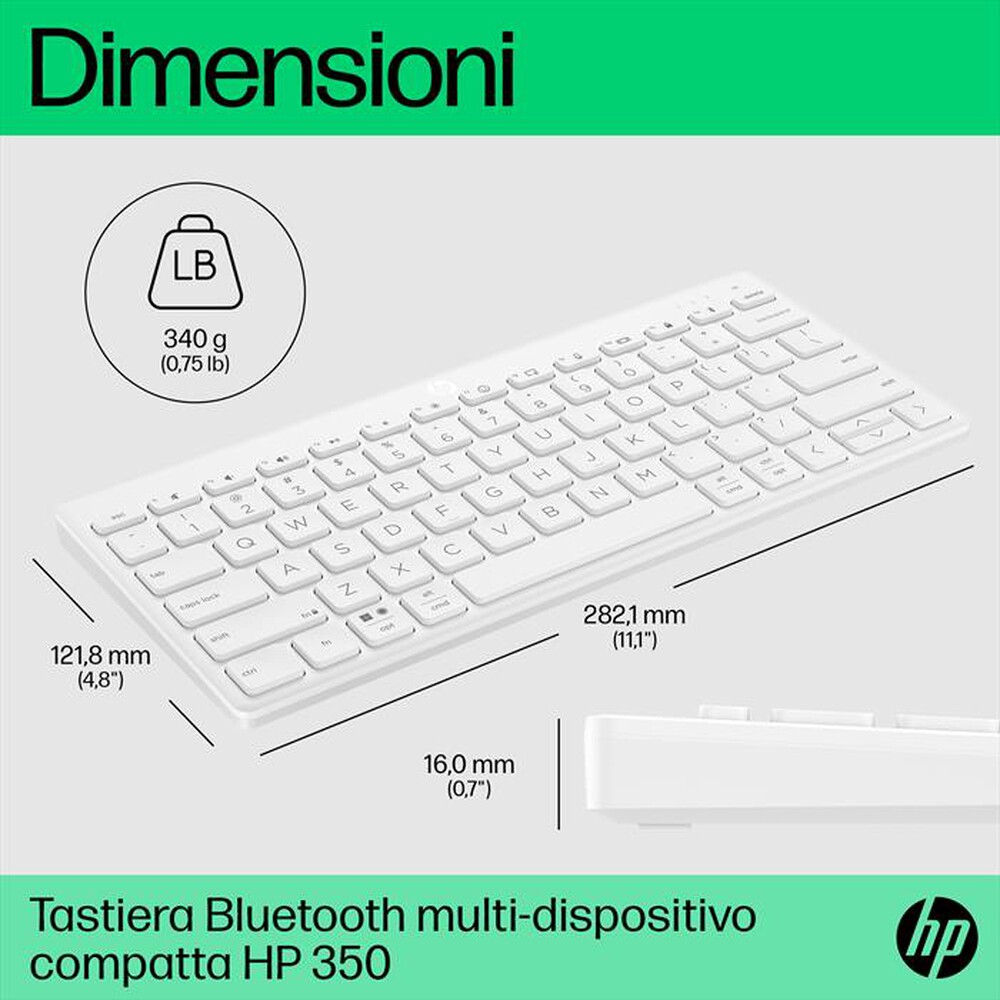 Immagine del prodotto HP - TASTIERA BLUETOOTH COMPATTA 350-Bianca