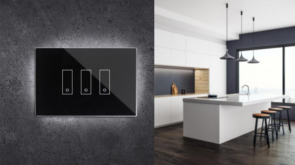 "IOTTIE - Interruttore wifi smart per luci, cancelli LSW2I3B-Nero"