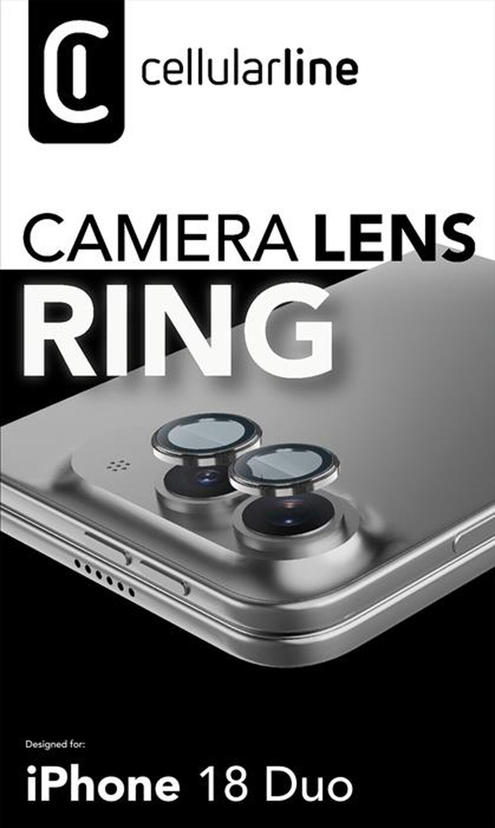 Immagine del prodotto CELLULARLINE - Protezione fotocamera per iPhone 18 Duo-Trasparente