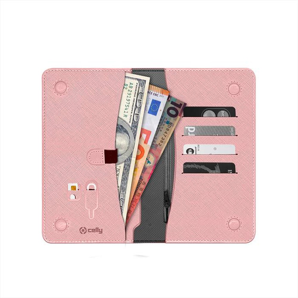 "CELLY - PASSPORTVBP - PORTADOCUMENTI MAGNETICO VENERE-ROSA/SIMILPELLE"