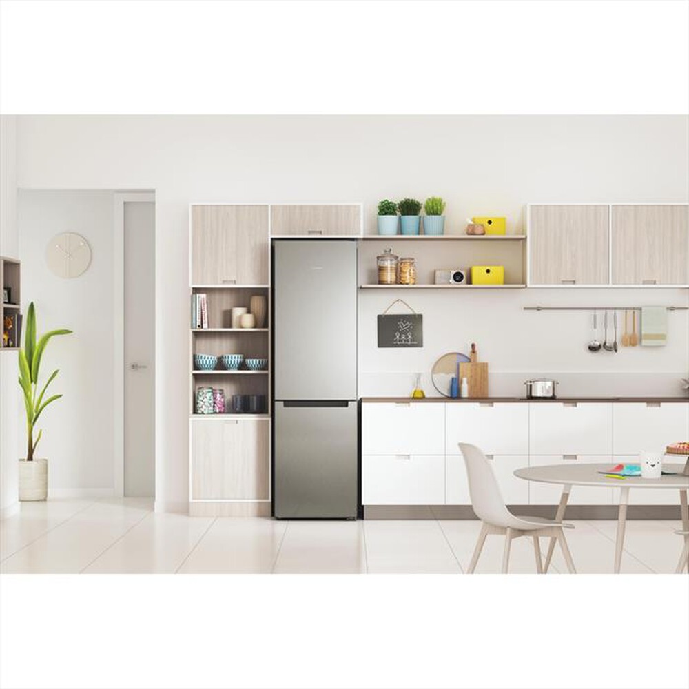 "INDESIT - Frigorifero combinato PUSH&GO INFC9 TA23X Classe D-Argento"