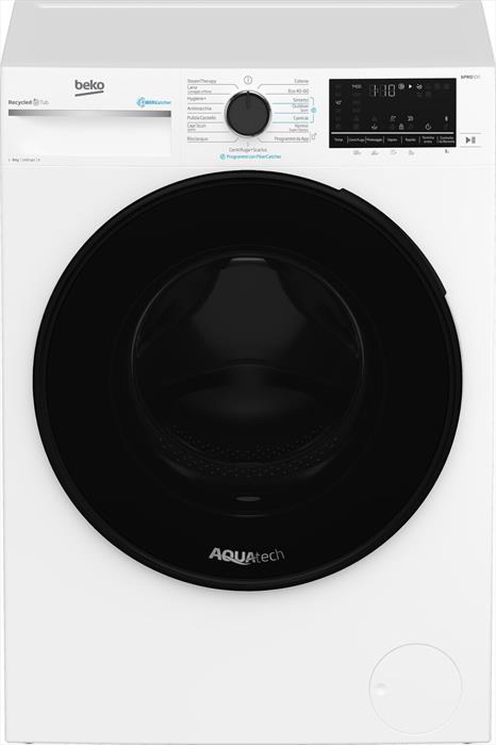 "BEKO - Lavatrice BWT594BF 9 Kg Classe A-Bianco / Cover nera"