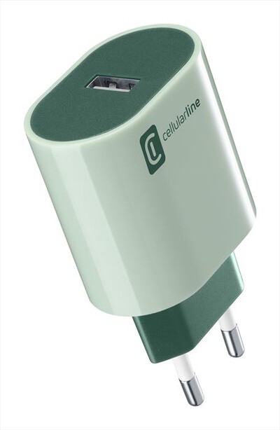 CELLULARLINE - Caricatore da rete USB CHARGER STYLECOLOR UNIVERSA-Green