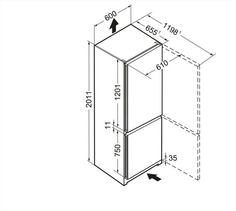Immagine del prodotto LIEBHERR - Frigorifero combinato CNPEF 4813-22 Classe D 368lt-Acciaio