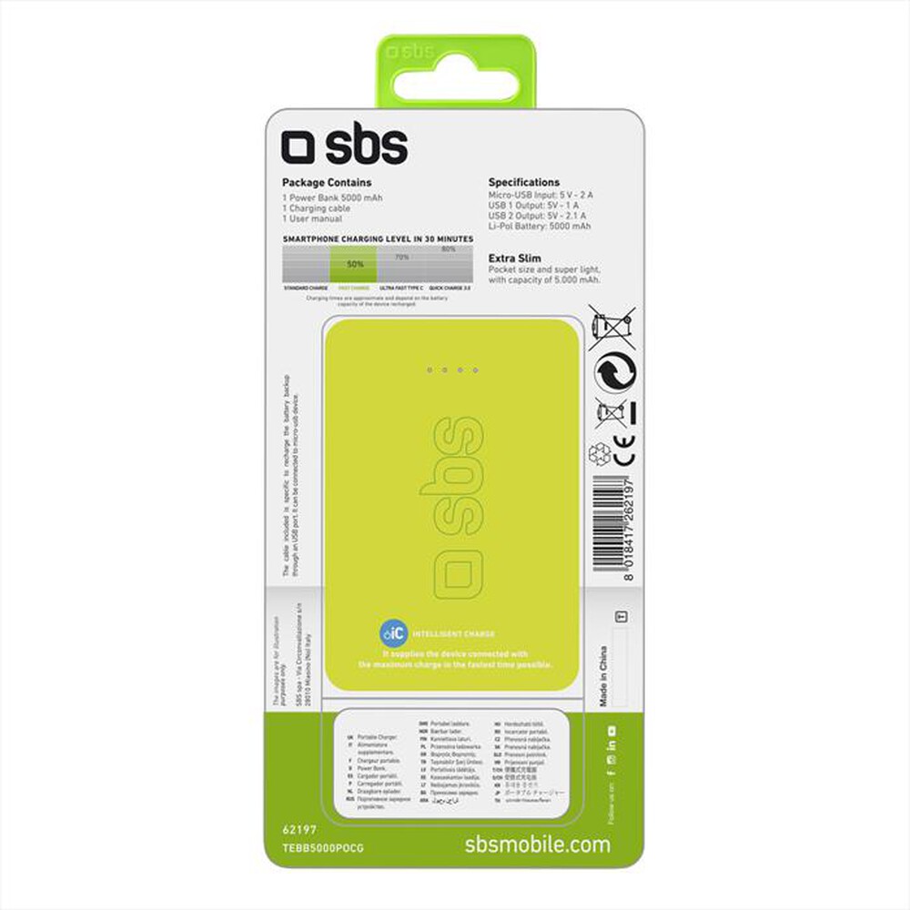 "SBS - TEBB5000POCG-VERDE"