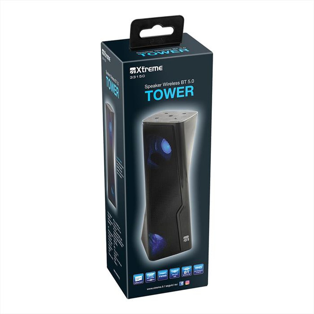 "XTREME - SPEAKER WIRELESS BT 5.0 TOWER-NERO"