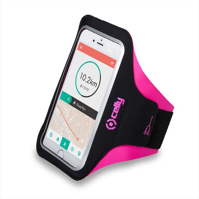 CELLY - ARMBANDXXLPK - FASCIA DA BRACCIO FINO A 6.5-ROSA/NEOPRENE