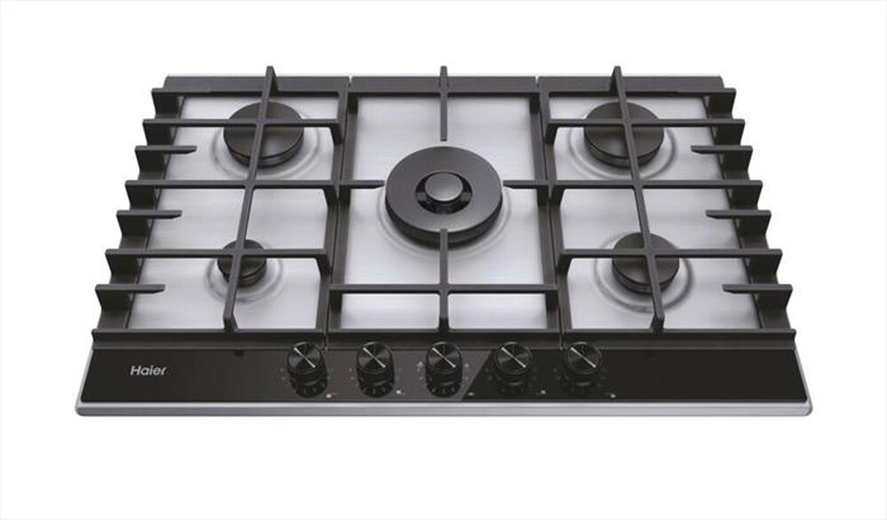 "HAIER - Piano cottura a gas HAHG7W5XH 74,5 cm-Acciaio inossidabile"