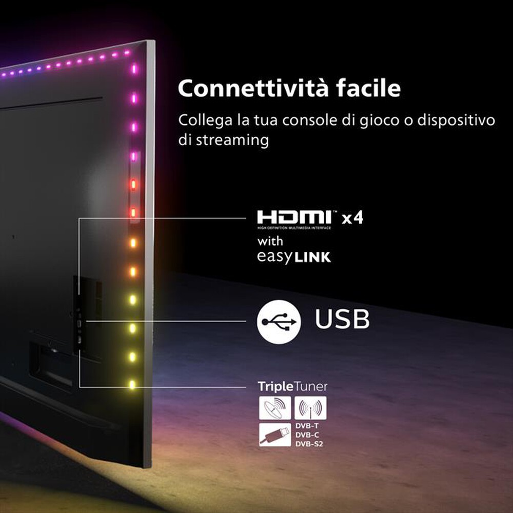 Immagine del prodotto PHILIPS - Ambilight Smart TV OLED UHD 4K 55" 55OLED807/12-Silver