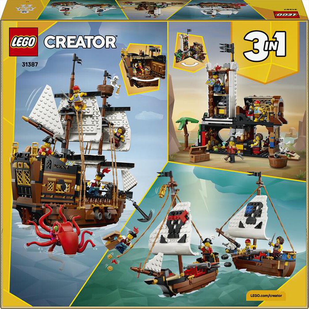 Immagine del prodotto LEGO - CREATORE 3IN1 Iconica nave da pirata - 31387