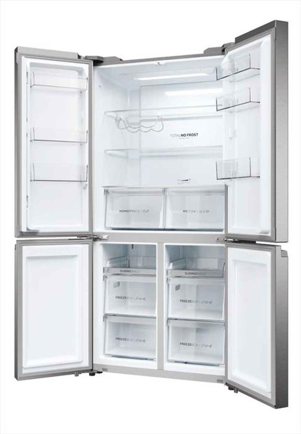 "HAIER - Frigorifero side by side HCR5919ENMP ClasseE 582lt-Platino, Acciaio inossidabile"