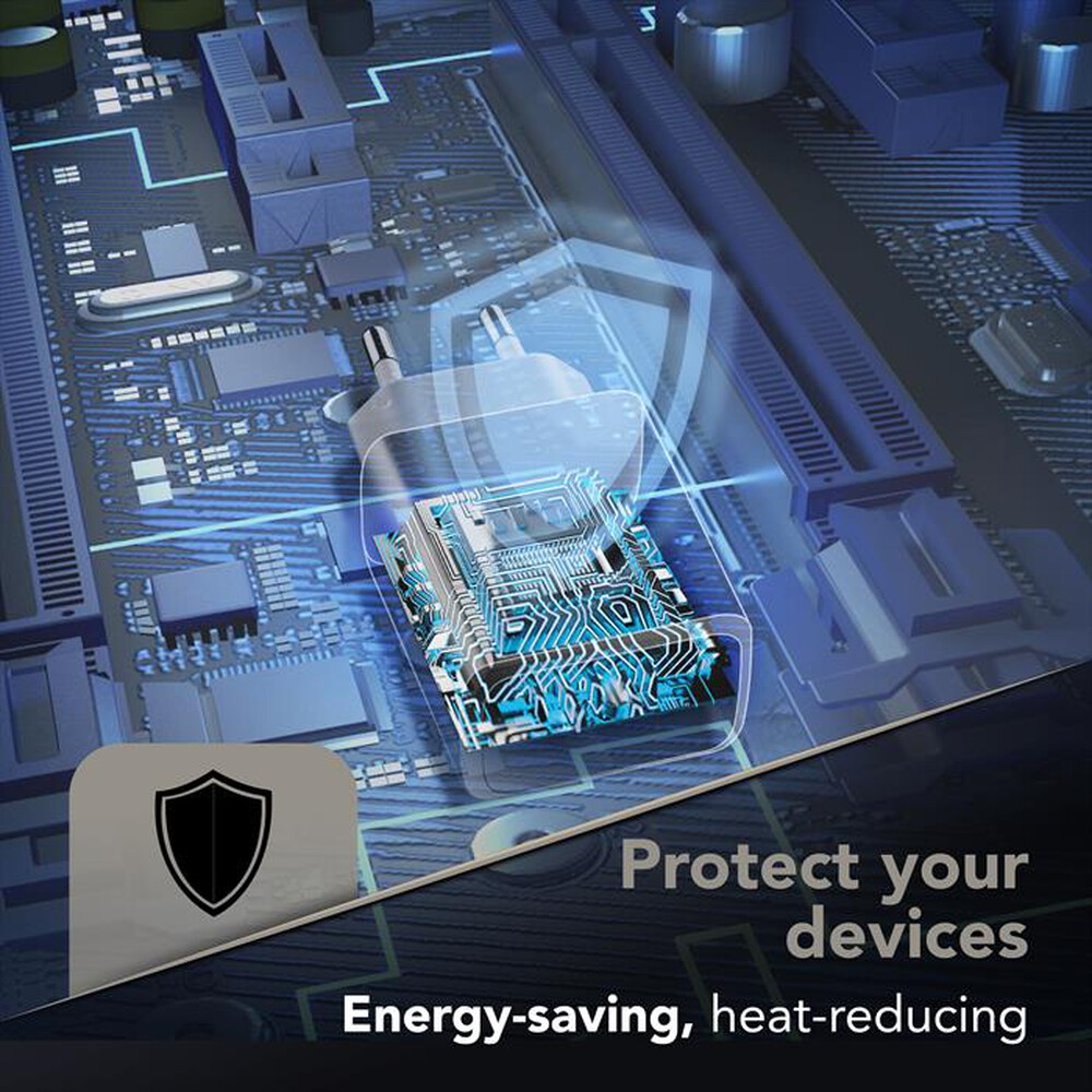 Immagine del prodotto CELLULARLINE - Caricabatterie 2 porte di ricarica ACHUSB2PD32WK-Nero