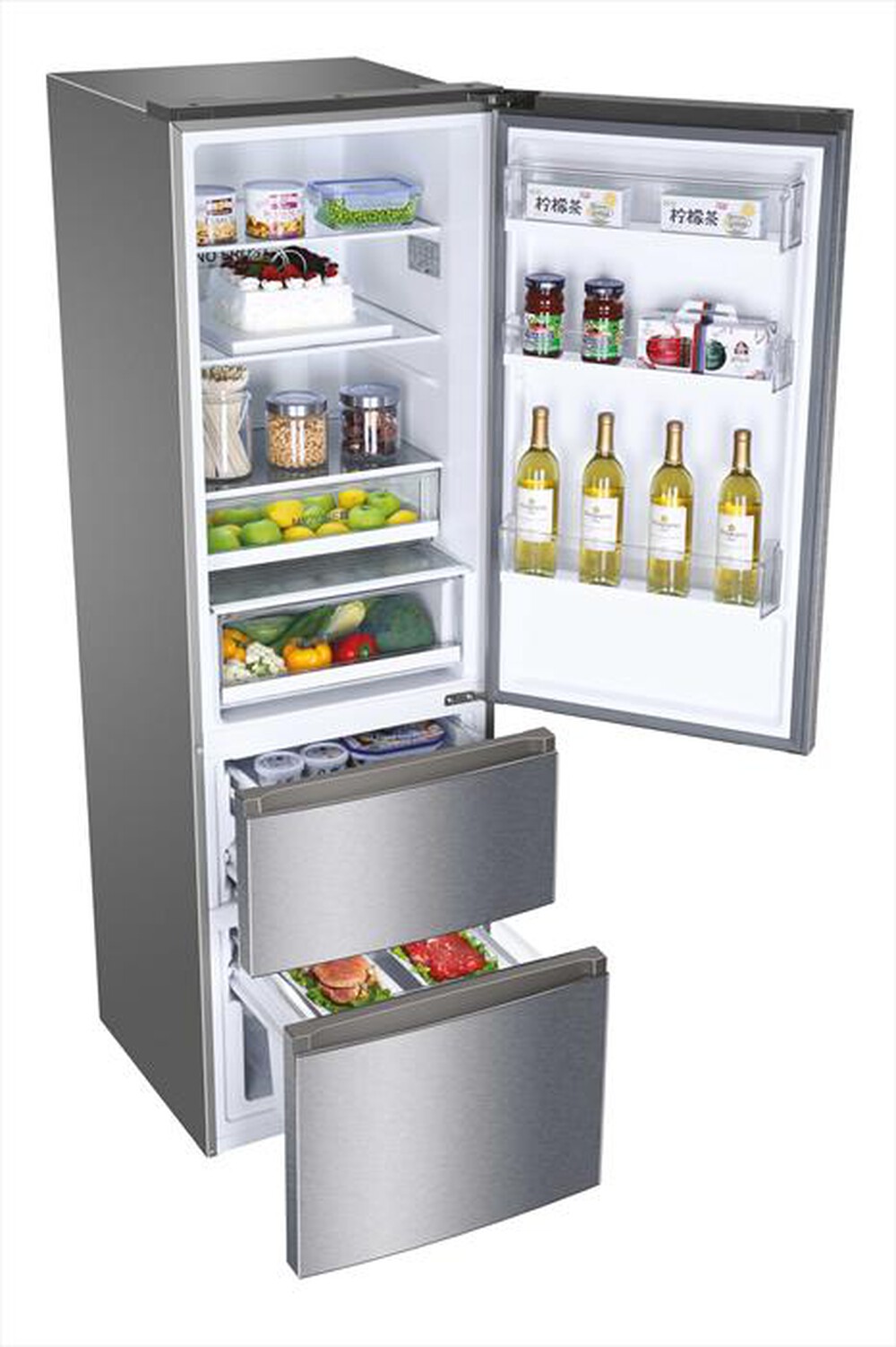 "HAIER - Frigorifero combinato A3FE737CGJ Classe E-Inox Style"